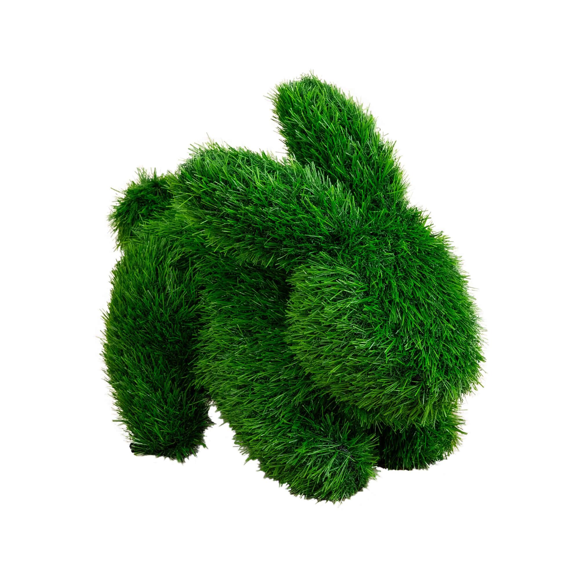 14in. UV Resistant Artificial Grass Garden Plush Topiary Bunny Rabbit (Indoor/Outdoor)